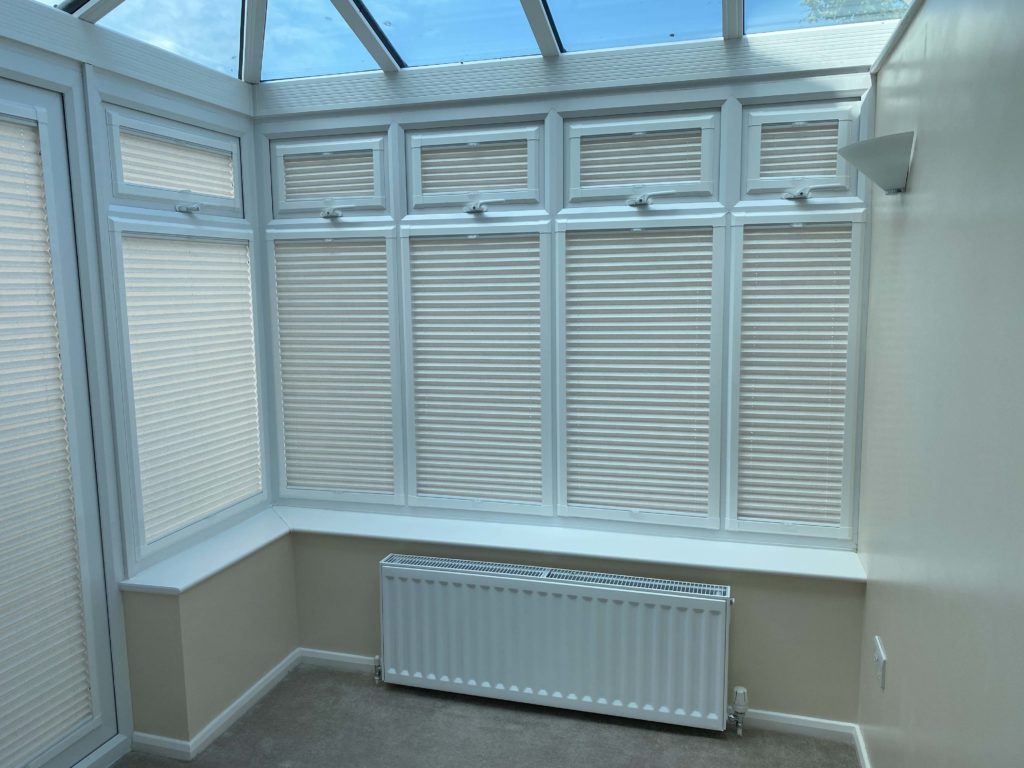 venetian blinds in conservatory